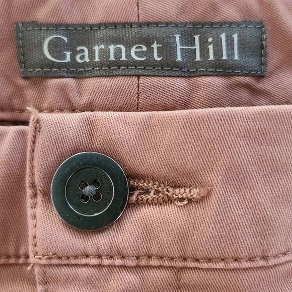New Garnet Hill Pink Embroidered Chino Pants 12 - Picture 3 of 5